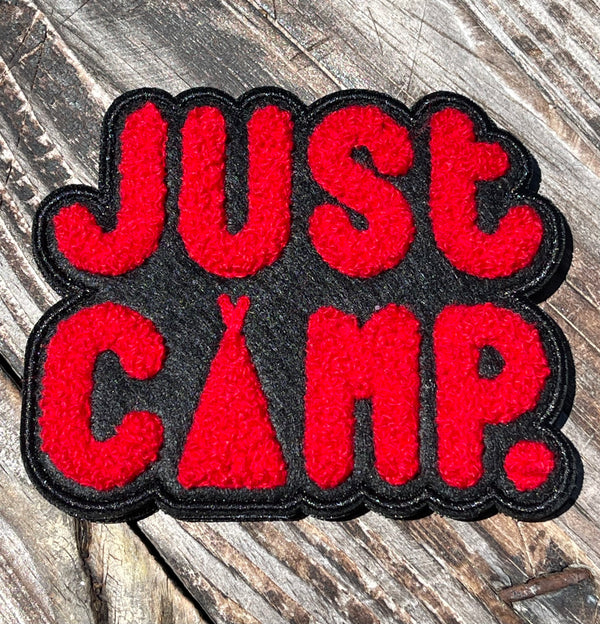 Limited JUST CAMP.™ Chenille Morale Patch - Red