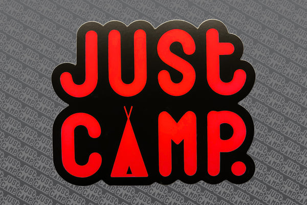 Limited JUST CAMP.™ Imperial Red Sticker